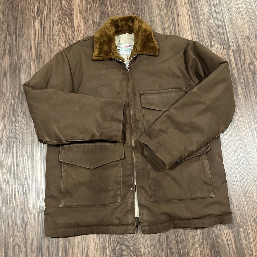 VTG comfy prime goose down insulation jacket Seattle Quilt Full Zip Men's Size L